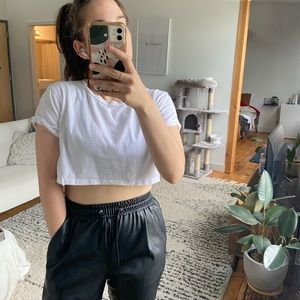 White Cropped T-shirt